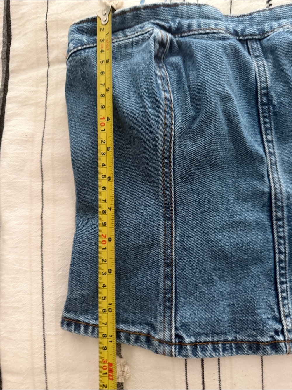 Abercrombie & Fitch Light Blue Denim Tube Top - Picture 5 of 6